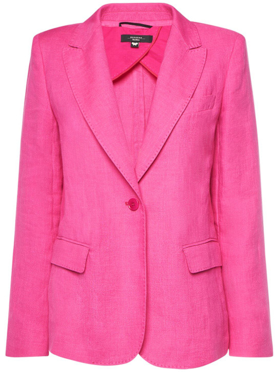 Nalut linen canvas single breast blazer | Luisaviaroma