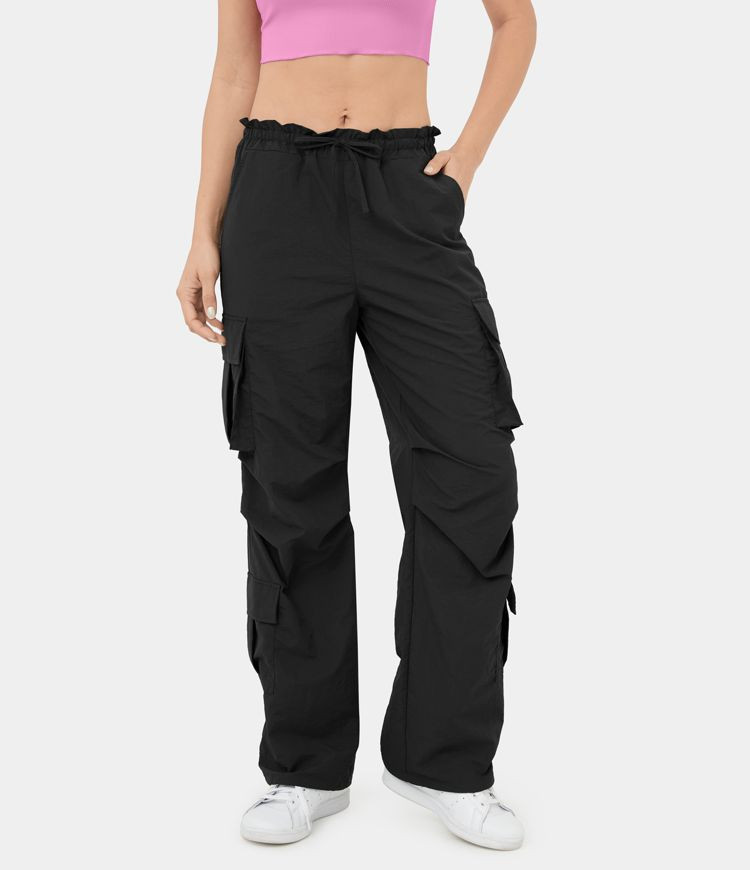 Elastic Waistband Drawstring Multi Pockets Casual Cargo Joggers | HALARA