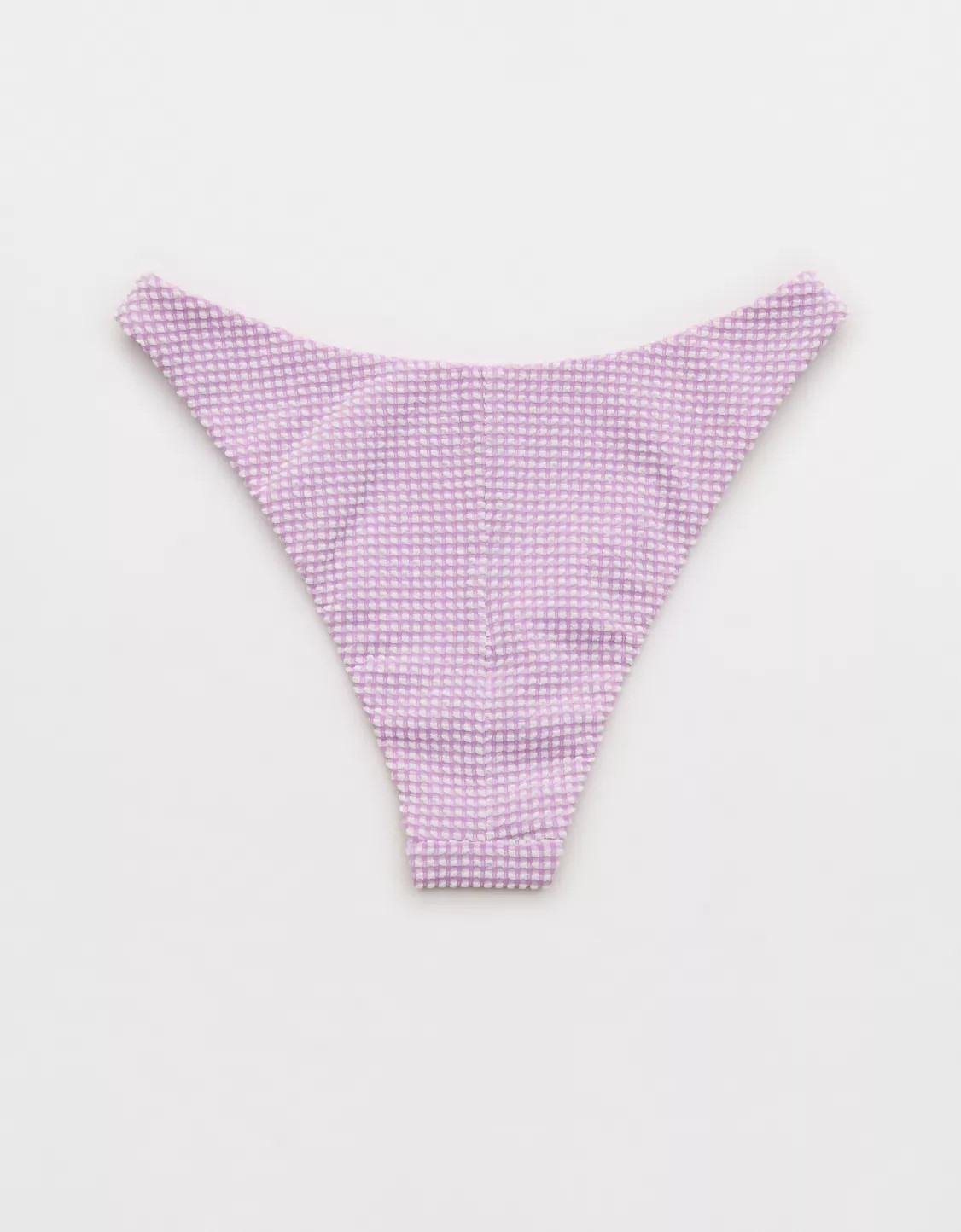 Aerie Seersucker Mid Rise Cheeky Bikini Bottom | Aerie
