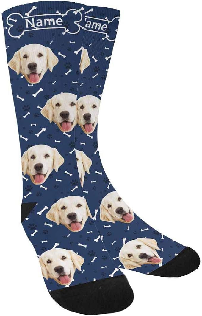 Custom Face Socks,Turn Your Photo into Crew Socks Unisex | Amazon (US)