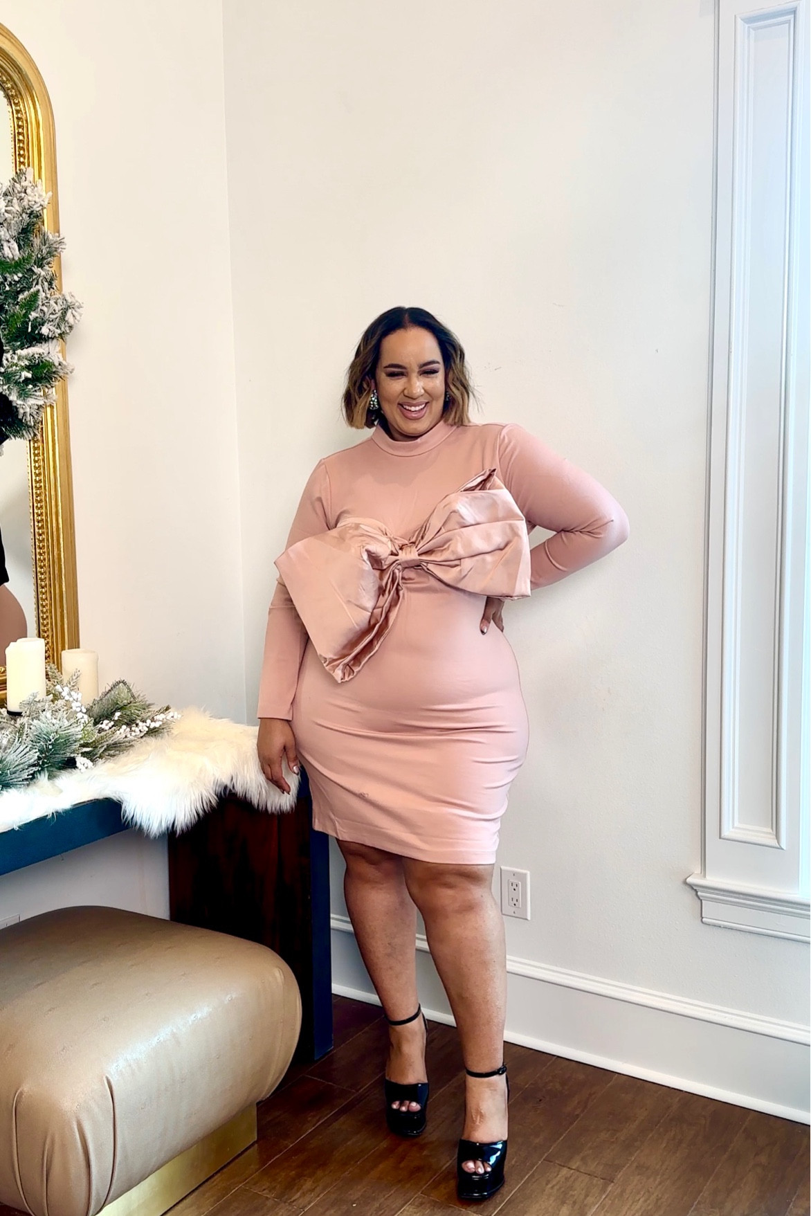 Loving this bow dress from eloquii! Perfect for holidays or  a birtbday! 

#LTKCyberWeek #LTKplussize #LTKparties