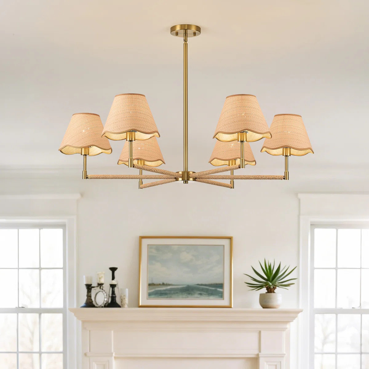 6 - Light Dimmable Bohe Hand-Woven Chandelier | Wayfair North America
