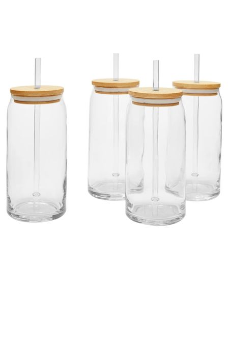 4 pack glass tumbler set with lids and straws ONLY $7.98!! 

#LTKHome #LTKGiftGuide #LTKParties