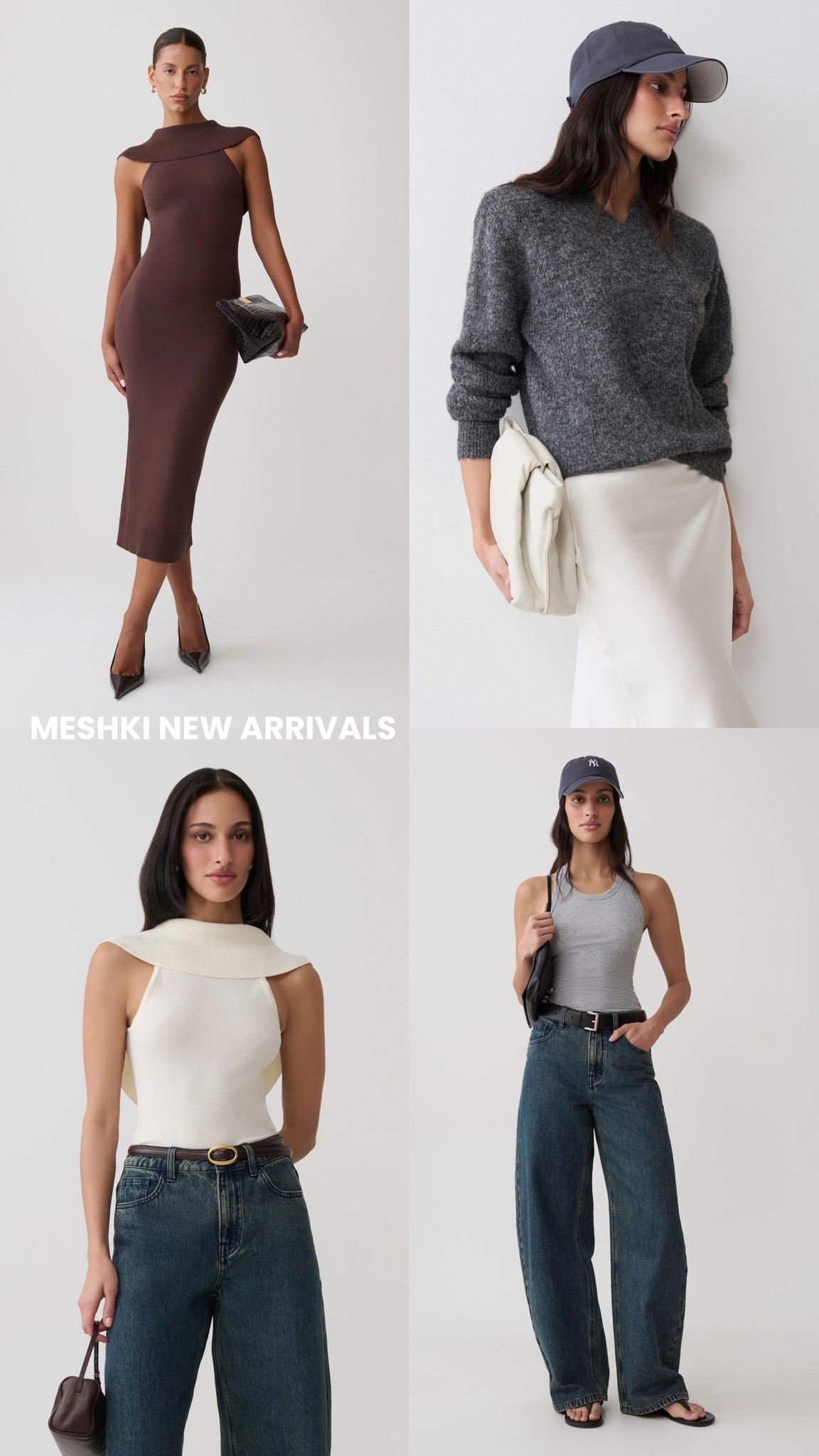 [10/2/26] Meshki New Arrivals 🖤

Meshki new arrivals, fall fashion, fall outfit ideas, capsule wardrobe, elevated basics, neutral outfits, knit sweater, wide-leg jeans, denim outfit, midi dress, date night outfit, workwear style, everyday style, fall wardrobe refresh

#LTKSeasonal #LTKPetite #LTKootd