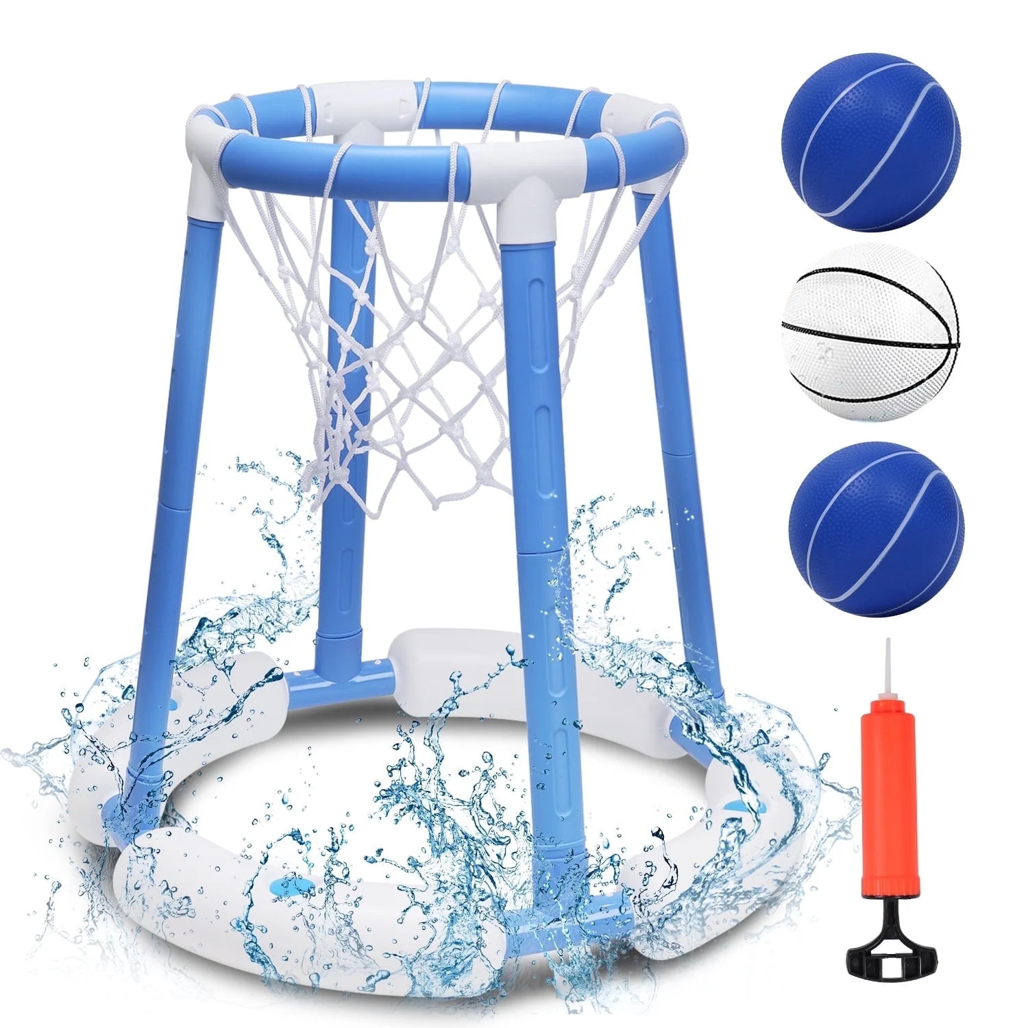 JoyStone Pool Basketball Hoop for Kids, Floating Inflatable Toys with 3 Pool Balls and Pump, Swim... | Walmart (US)