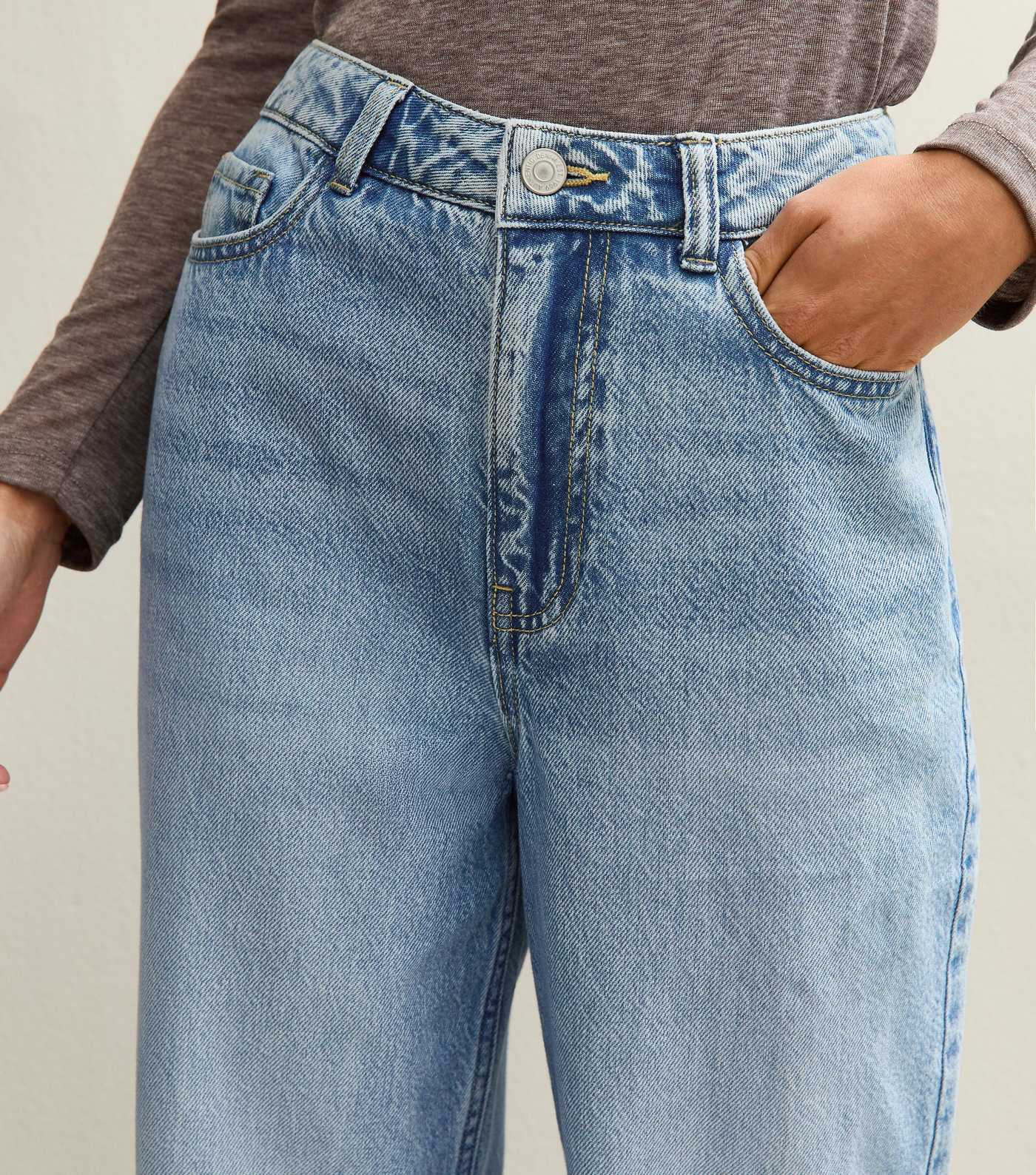 Petite Blue Adalae High Waisted Wide Leg Jeans
						
						Add to Saved Items
						Remove from ... | New Look (UK)