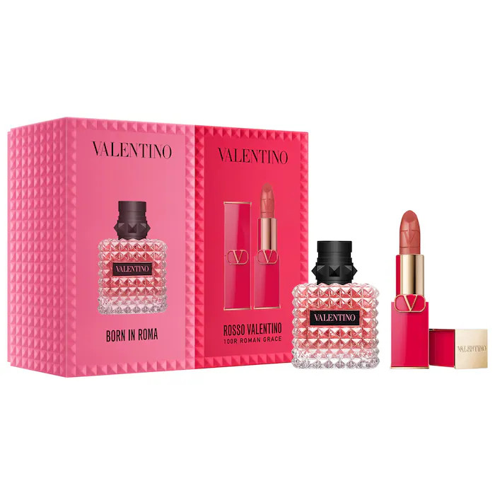 Mini Donna Born in Roma Perfume & Rosso Lipstick Set | Sephora (US)