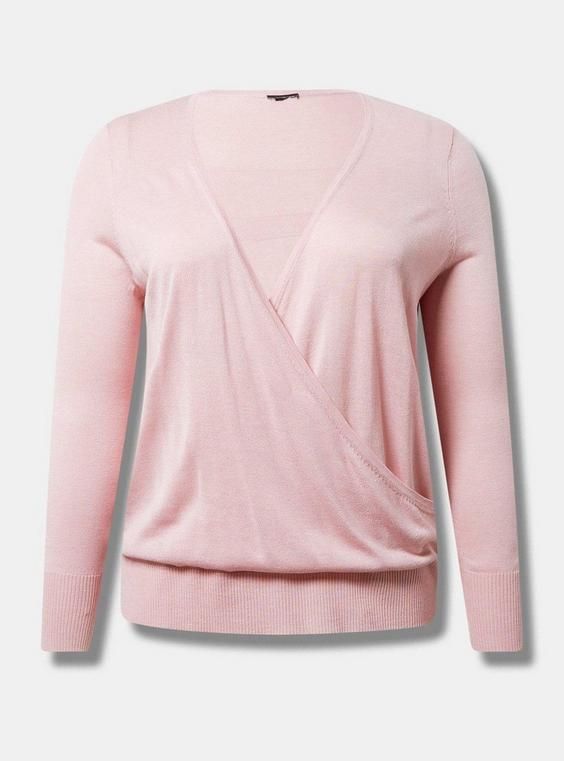 Tissue Weight Pullover Surplice Sweater | Torrid (US & Canada)