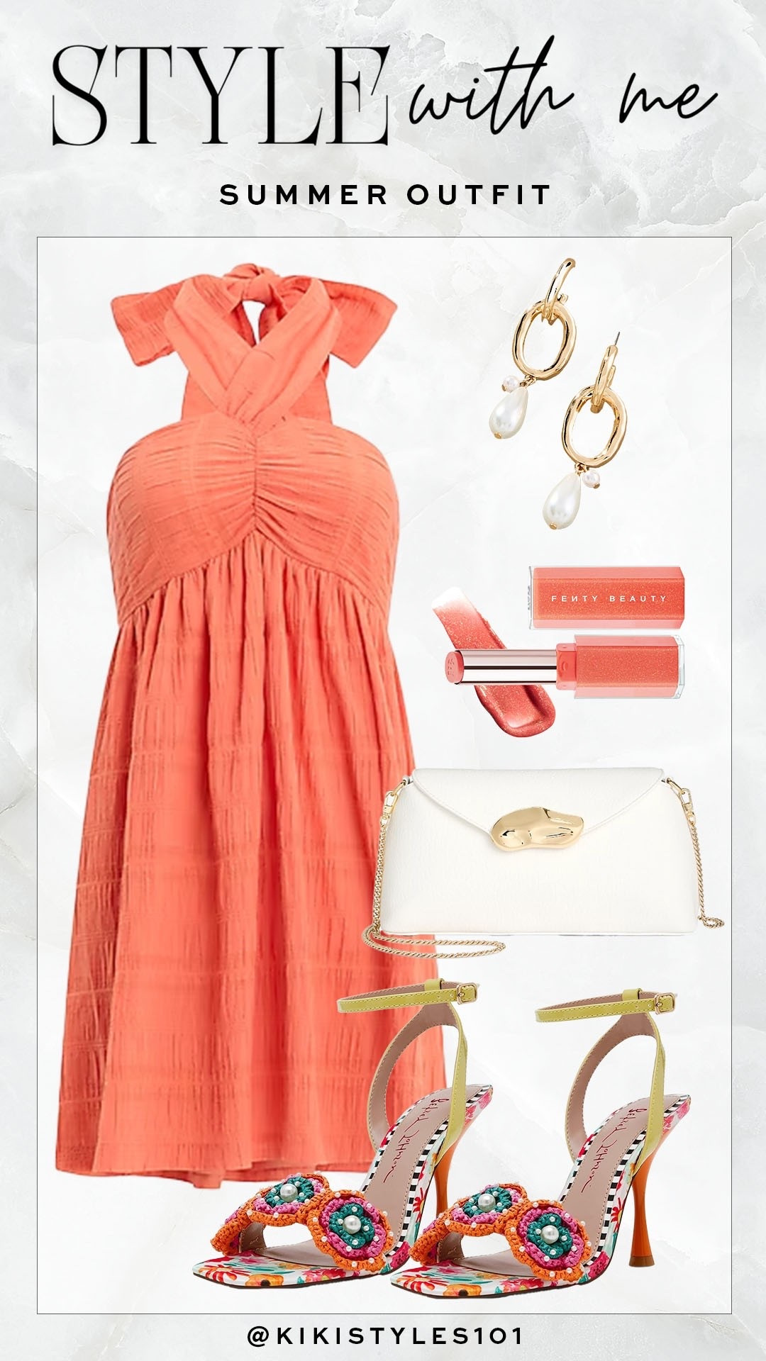 Chic summer outfit idea! 

#summerstyle

Summer style. Colorful summer outfit. Coral summer dress. White and gold summer clutch. Colorful heels. Amazon fashion  

#LTKFindsUnder100 #LTKSeasonal #LTKStyleTip