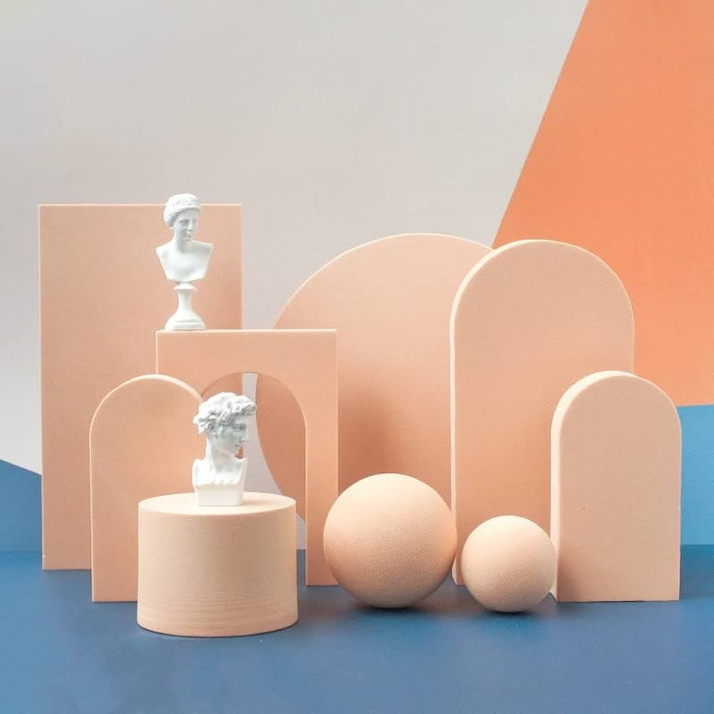 9PCS Product Photography Props Foam Cube, Photo Shooting Props for Food, Jewelry, Cosmetics and A... | Amazon (US)