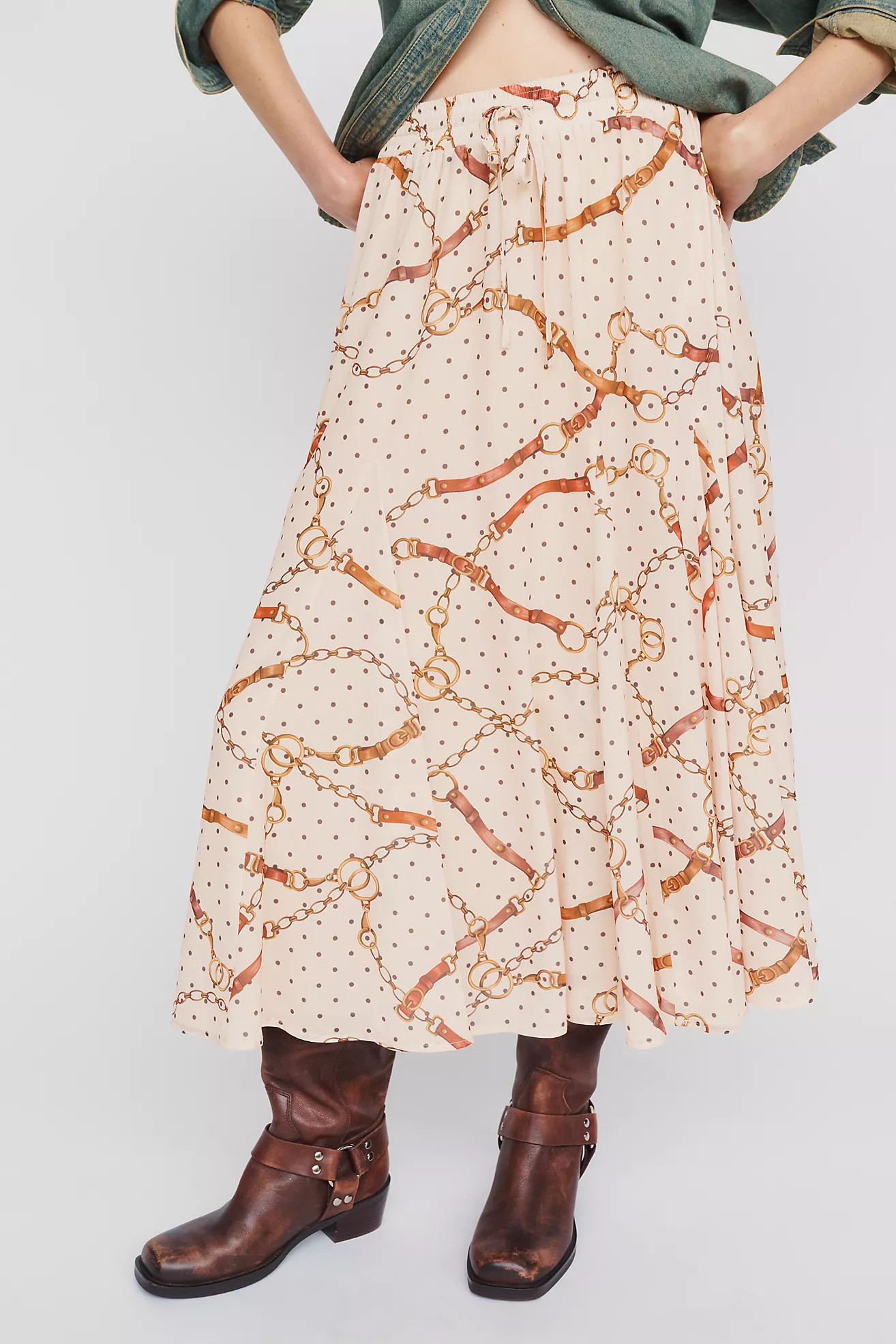 Greylin Megan Godet Midi Skirt | Anthropologie (US)