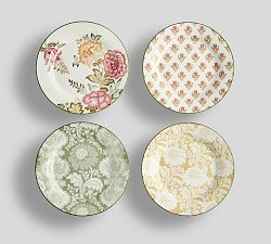 Kravet Jardin Stoneware Appetizer Plates -  Mixed Set of 4 | Pottery Barn (US)
