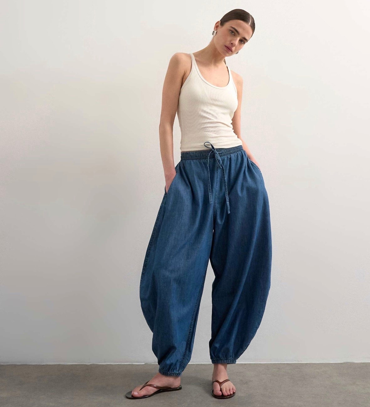 Denim Balloon Pants