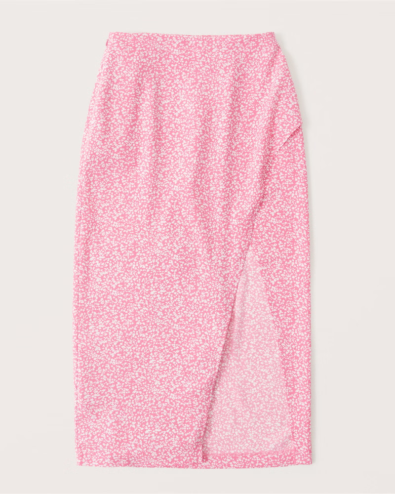 Wrap Midi Skirt | Abercrombie & Fitch (US)