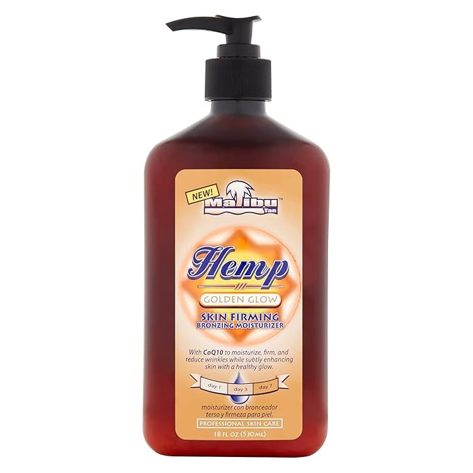 Malibu Tan Hemp Golden Glow Skin Firming Bronzing Moisturizer,18 fl oz (530 ml) - 1-PACK | Amazon (US)
