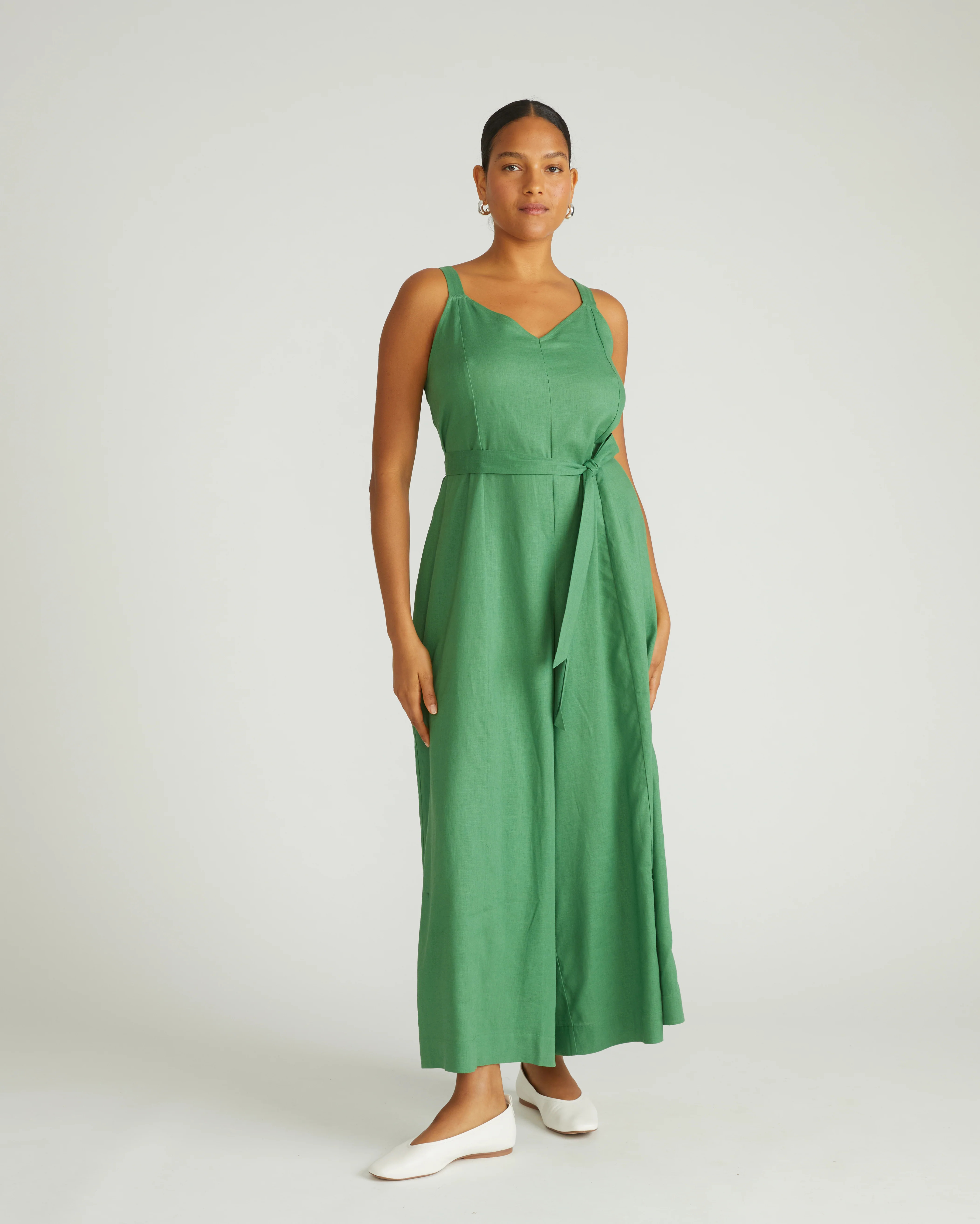 Promenade Linen Jumpsuit - Clover | Universal Standard