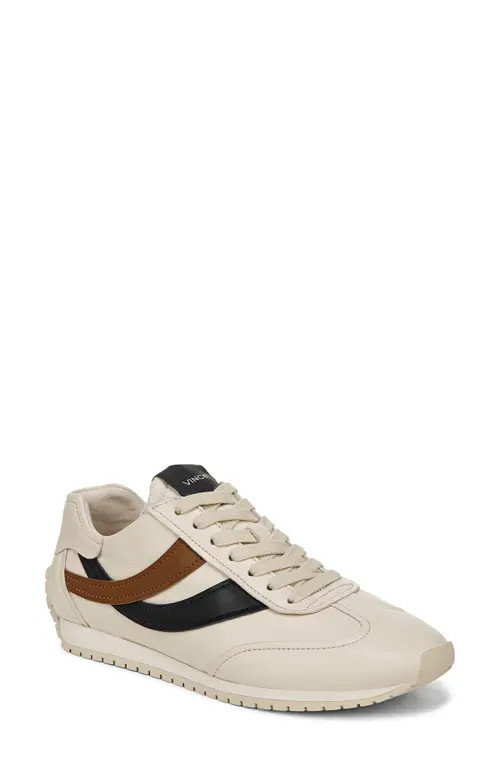Vince Oasis Runner Sneaker in Flax/Elm Wood/Blue Ink at Nordstrom, Size 6.5 | Nordstrom
