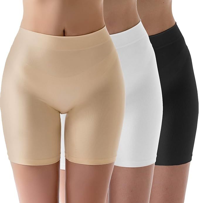MELERIO Women's Slip Shorts, Comfortable Boyshorts Panties, Anti-chafing Spandex Shorts for Under... | Amazon (US)