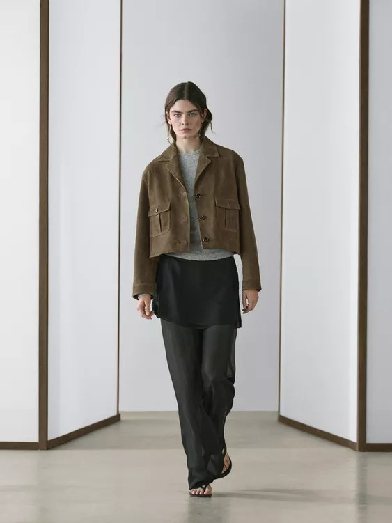 Flowing contrast silk pants | Zara Canada