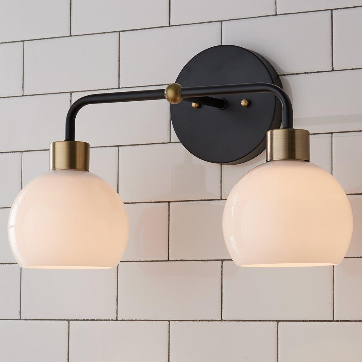 Young House Love Opal Glass Bubble Vanity Light - 2 Light | Shades of Light