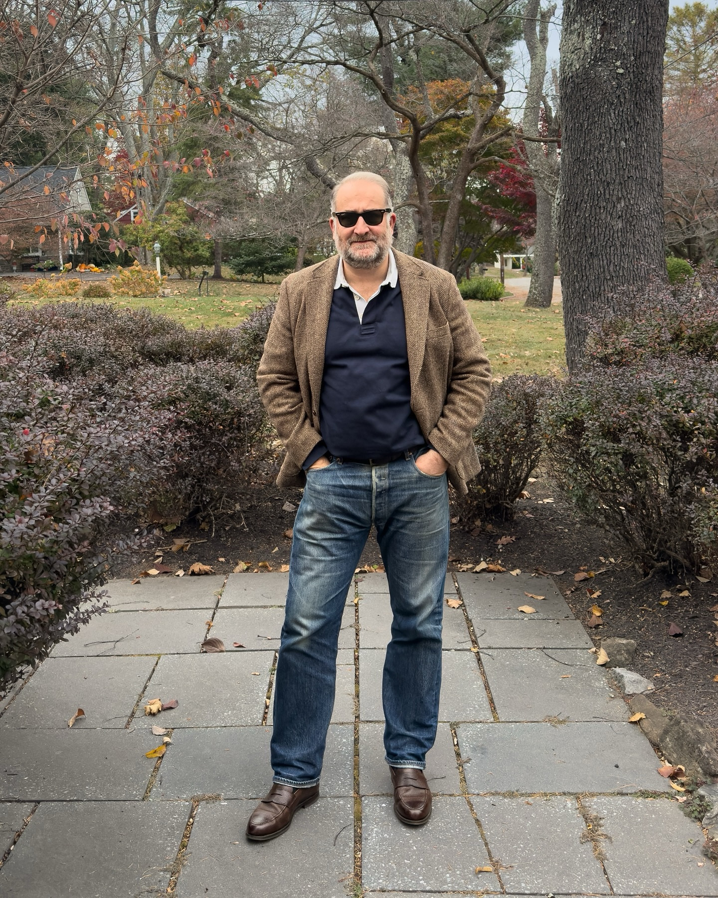 Even the simple rugby shirt can be spruced up with a tweed jacket. Put one on over almost anything.

#LTKMens #LTKSeasonal #LTKOver40