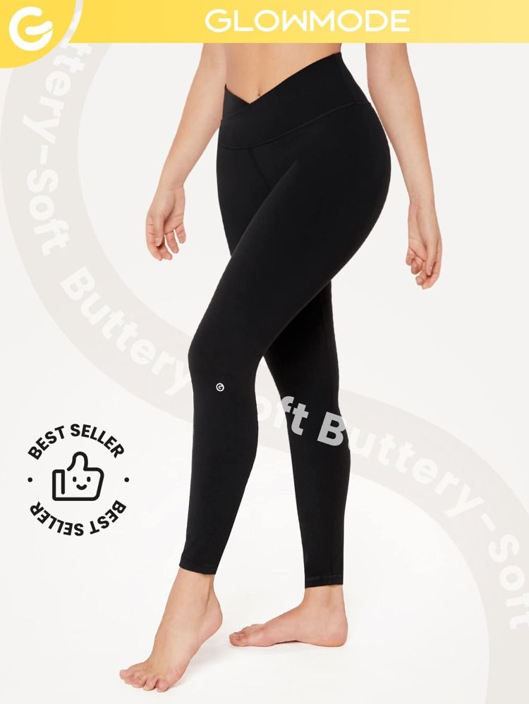 GLOWMODE FeatherFit™ Crossover 24" Leggings | SHEIN