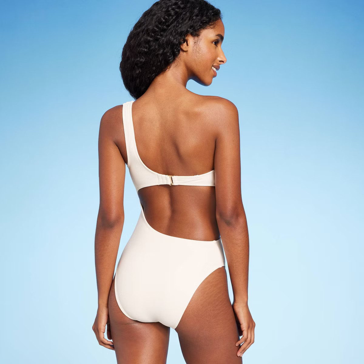 Women's One Shoulder Bow Cut Out One Piece Swimsuit - Shade & Shore™ | Target