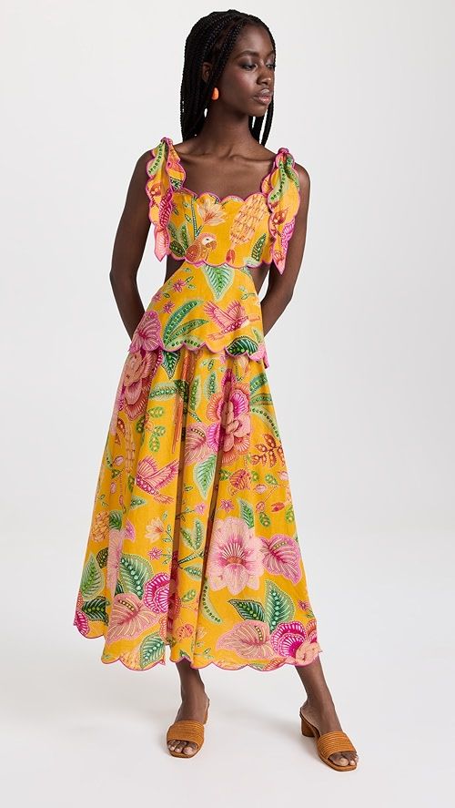 Macaw Bloom Yellow Dress | Shopbop