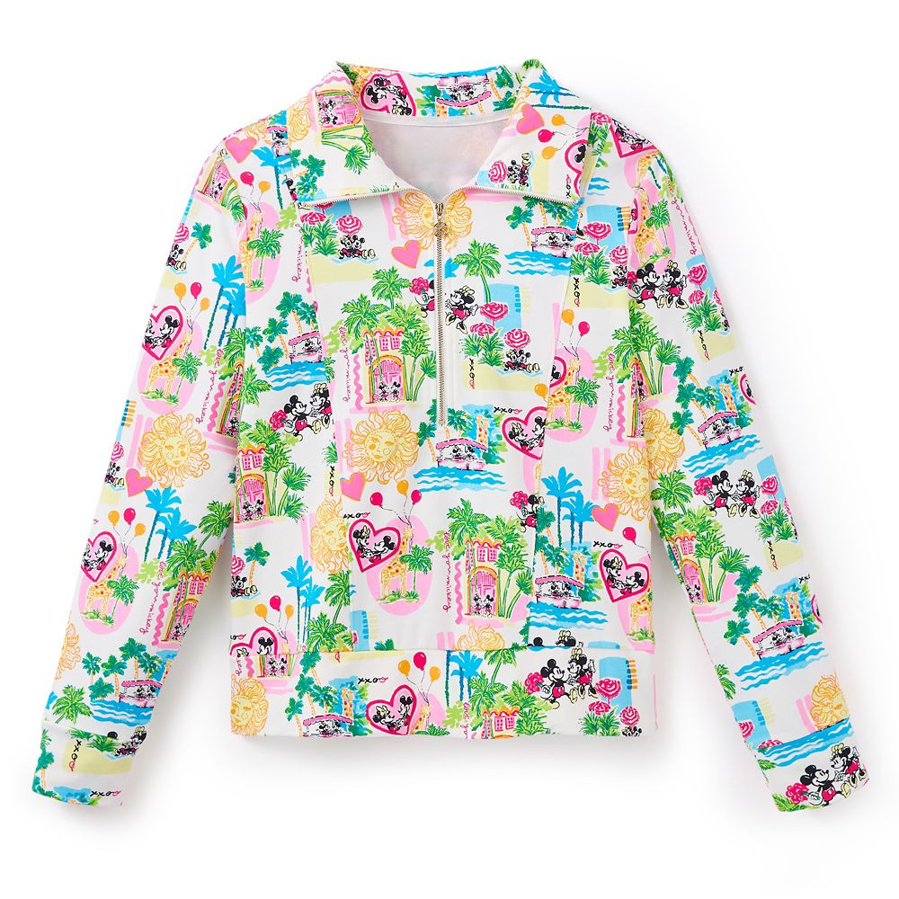 Mickey and Minnie Mouse Eleni Half-Zip Pullover for Women by Lilly Pulitzer – Disney Parks | Disney Store