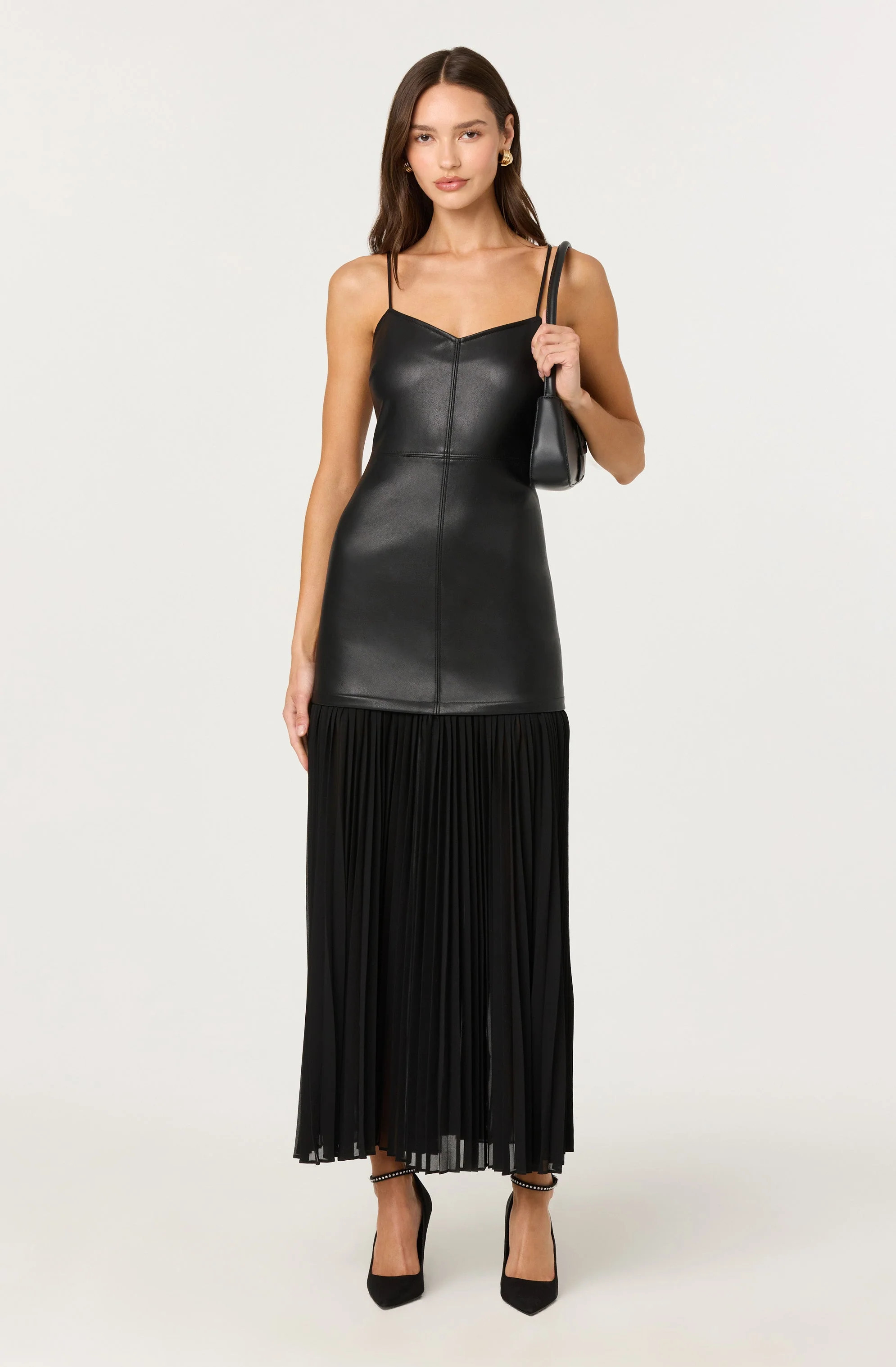 Lezith Faux Leather Maxi Dress - Black / XS | ASTR The Label (US)