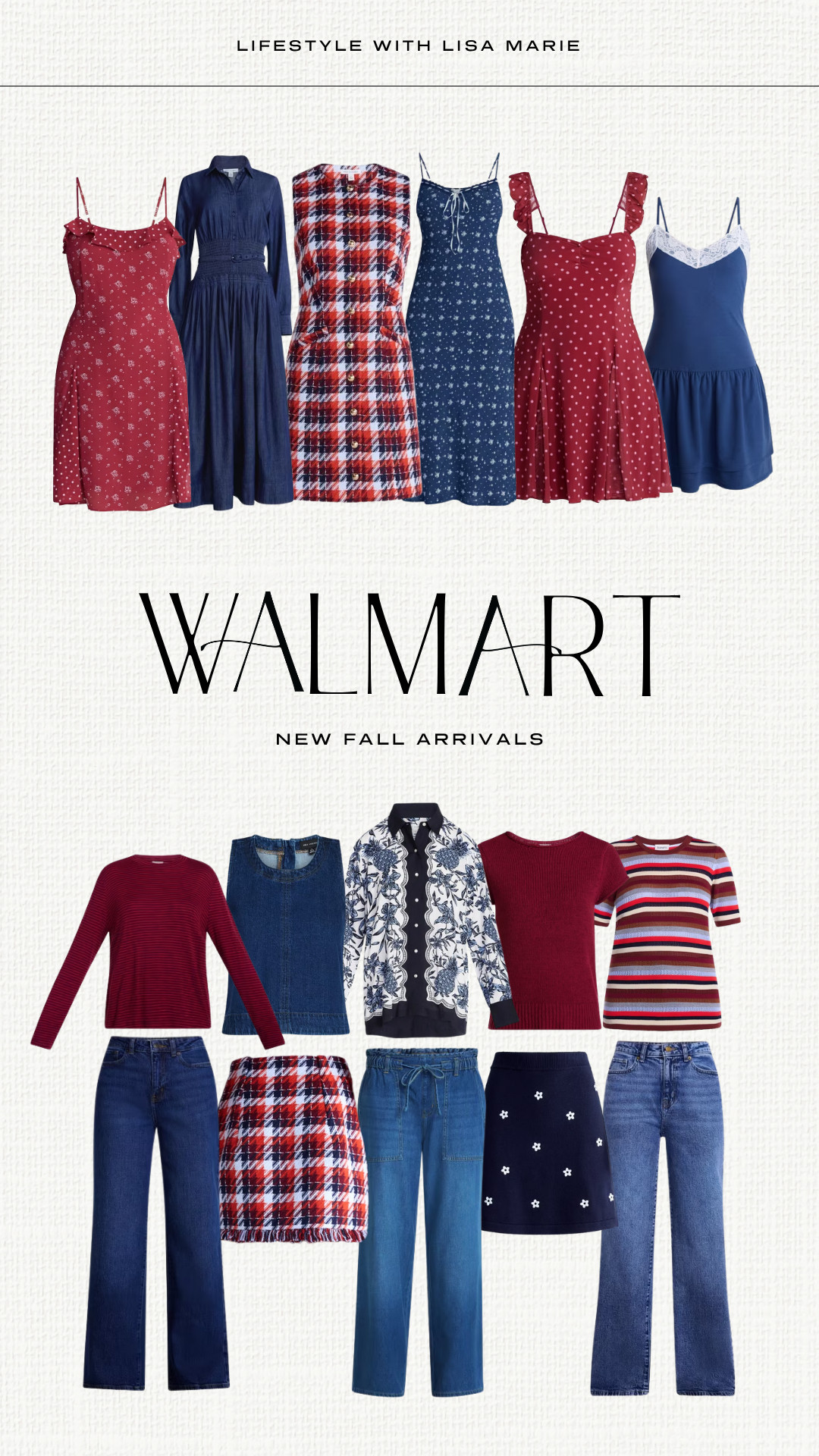 Walmart new fall arrivals. Mini and midi dresses and skirts. Plaid, striped and polka dot outfits. Red, white and blue shirts, skirts and dresses. Elevated casual and business casual outfits. Denim dresses and jeans. Knit tops and cardigans. Long sleeved dresses.

#LTKmomlife #LTKSeasonal #LTKPetite