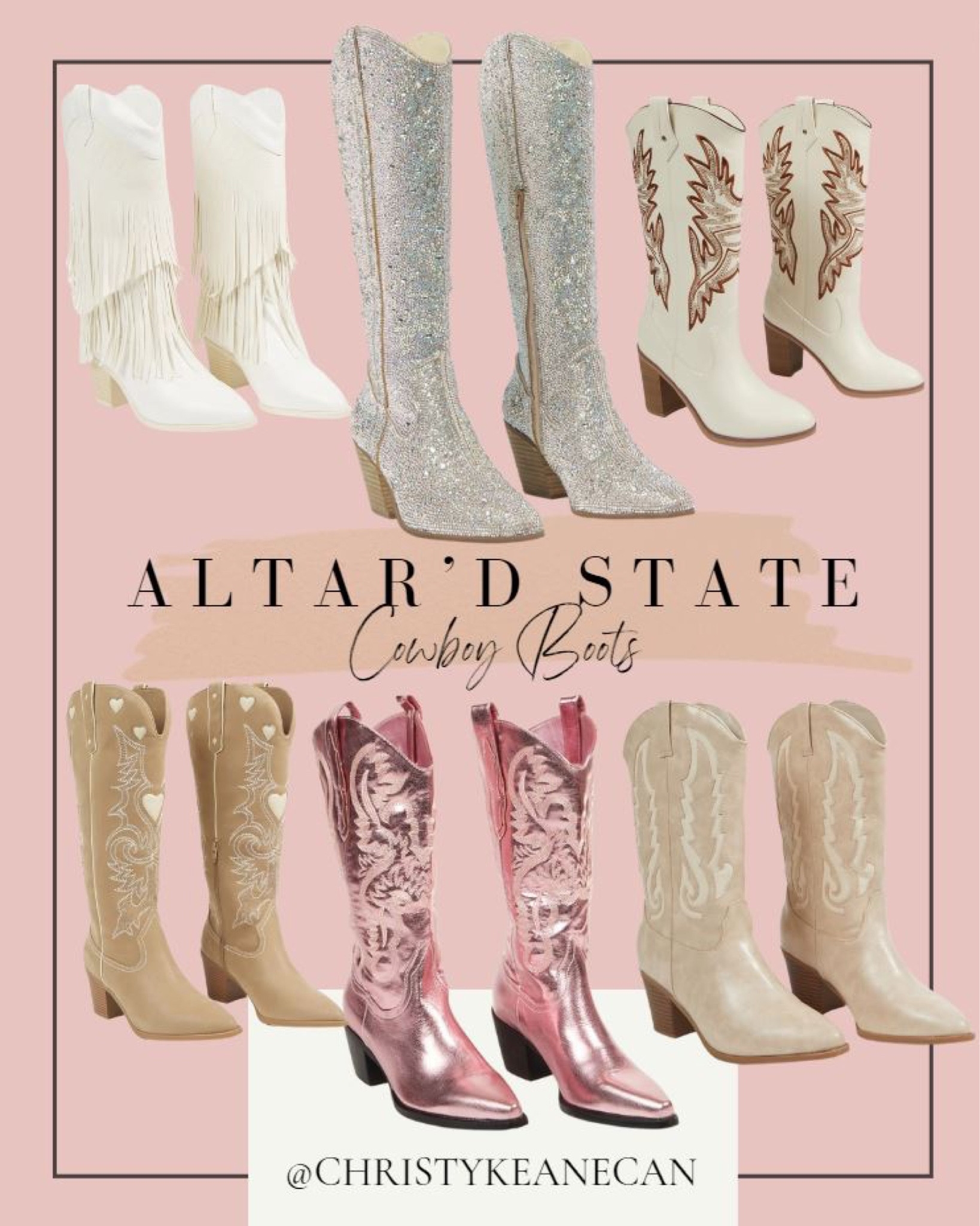 It’s boot season and Altar’d State is coming through again with some of the cutest cowboy boot styles for Fall 2023! Still trying to decide if I need the hot pink or the iridescent boots 🤔

#boots #pinkboots #sequinboots #cowboyboots #fall2023 @altardstate

#LTKSeasonal #LTKshoecrush #LTKstyletip
