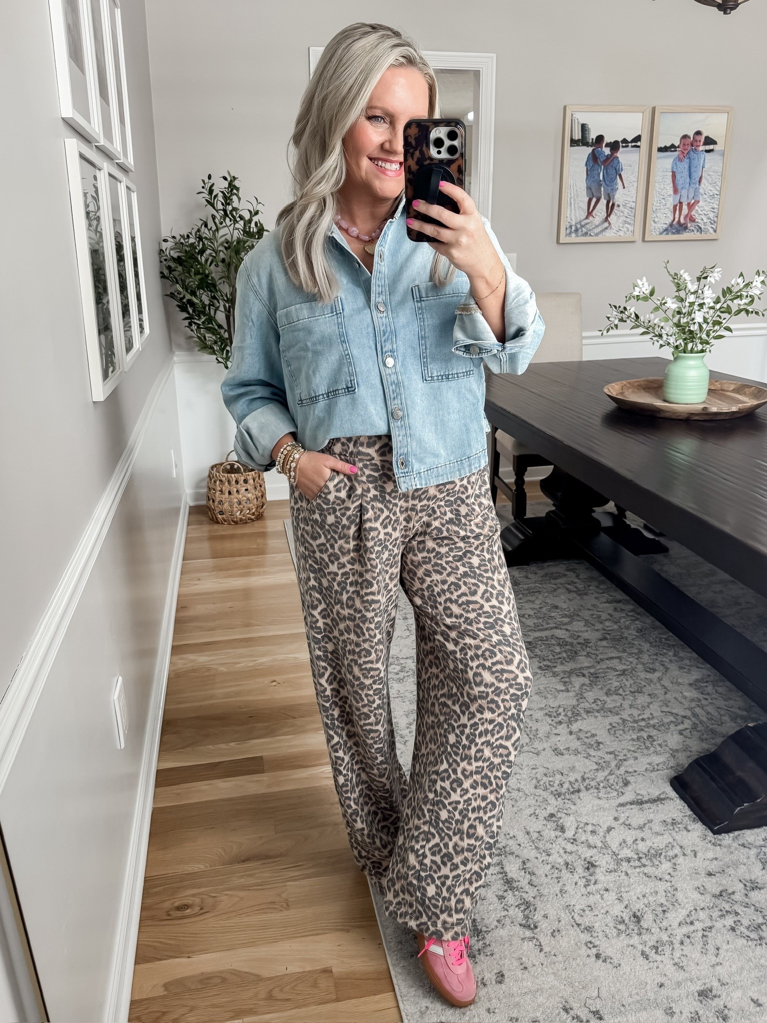 These leopard pants are so good, the perfect statement piece but still so easy to style. They have a relaxed, flowy fit that’s super flattering and comfortable, and I love how they instantly elevate a simple top. Throw on a denim button down or basic tee and you’re done.

leopard pants statement pants wide leg pants casual chic outfit everyday style easy outfit spring outfit printed pants relaxed fit fashion amazon style lovelylifestyling 

#LTKSeasonal #LTKOver40 #LTKootd