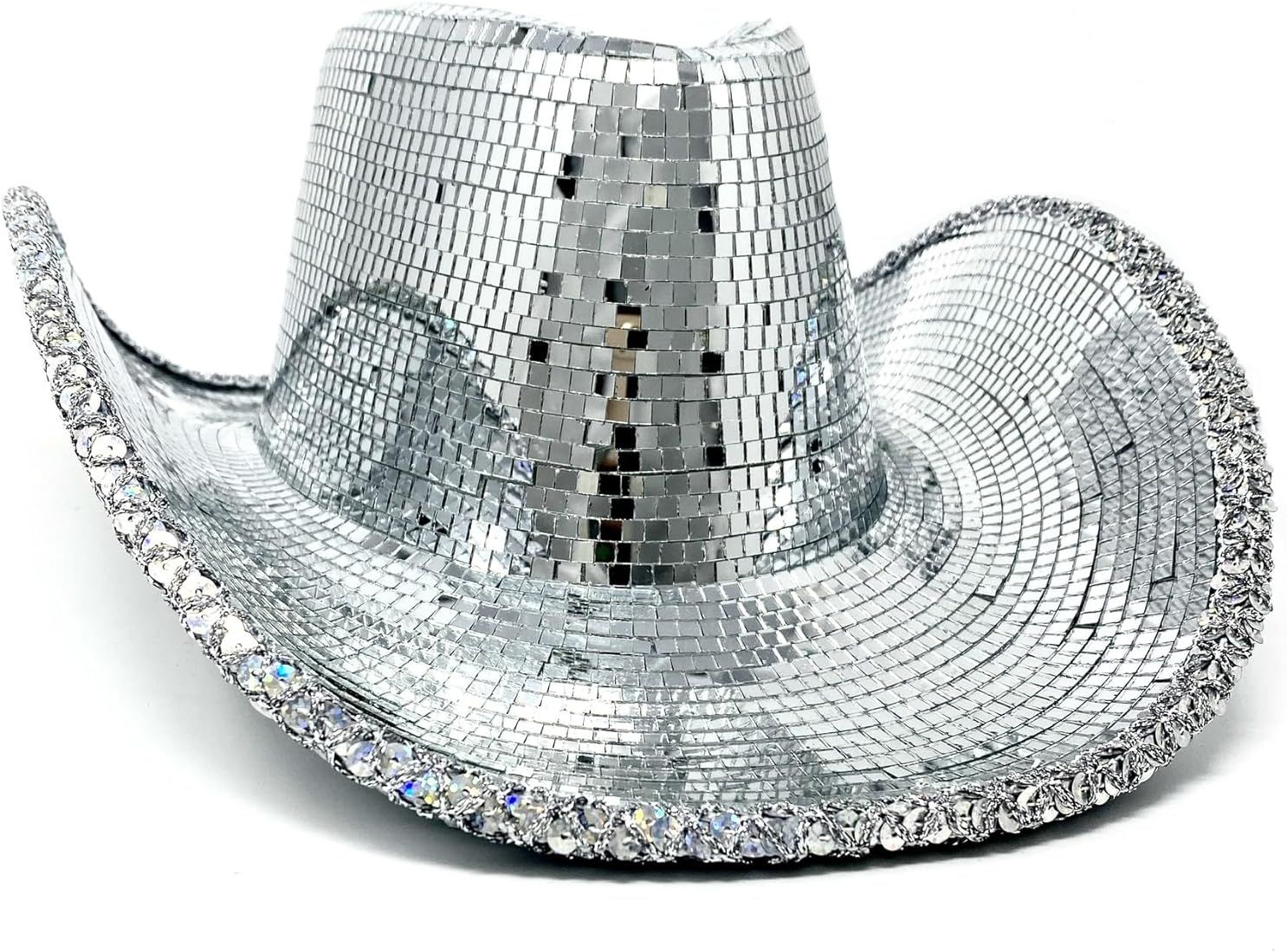 STORM BUY Fully Diamond Rhinestone Sequin Rave Cowboy Hat, Cowgirl Hat For Wedding Costume Cospla... | Amazon (US)