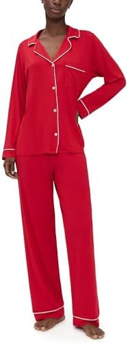 Eberjey Gisele Classic Women's Pajama Set | Long Sleeve Shirt + Long Pants | Amazon (US)