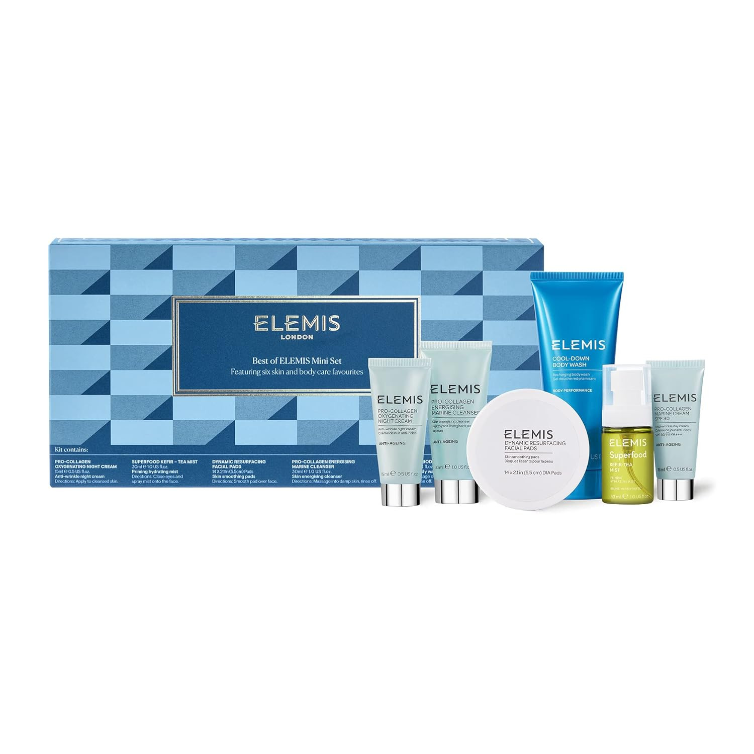 ELEMIS Best of ELEMIS Set | Holiday Best-Selling Skincare Travel Gift Set Cleanses, Smoothes, Hyd... | Amazon (US)