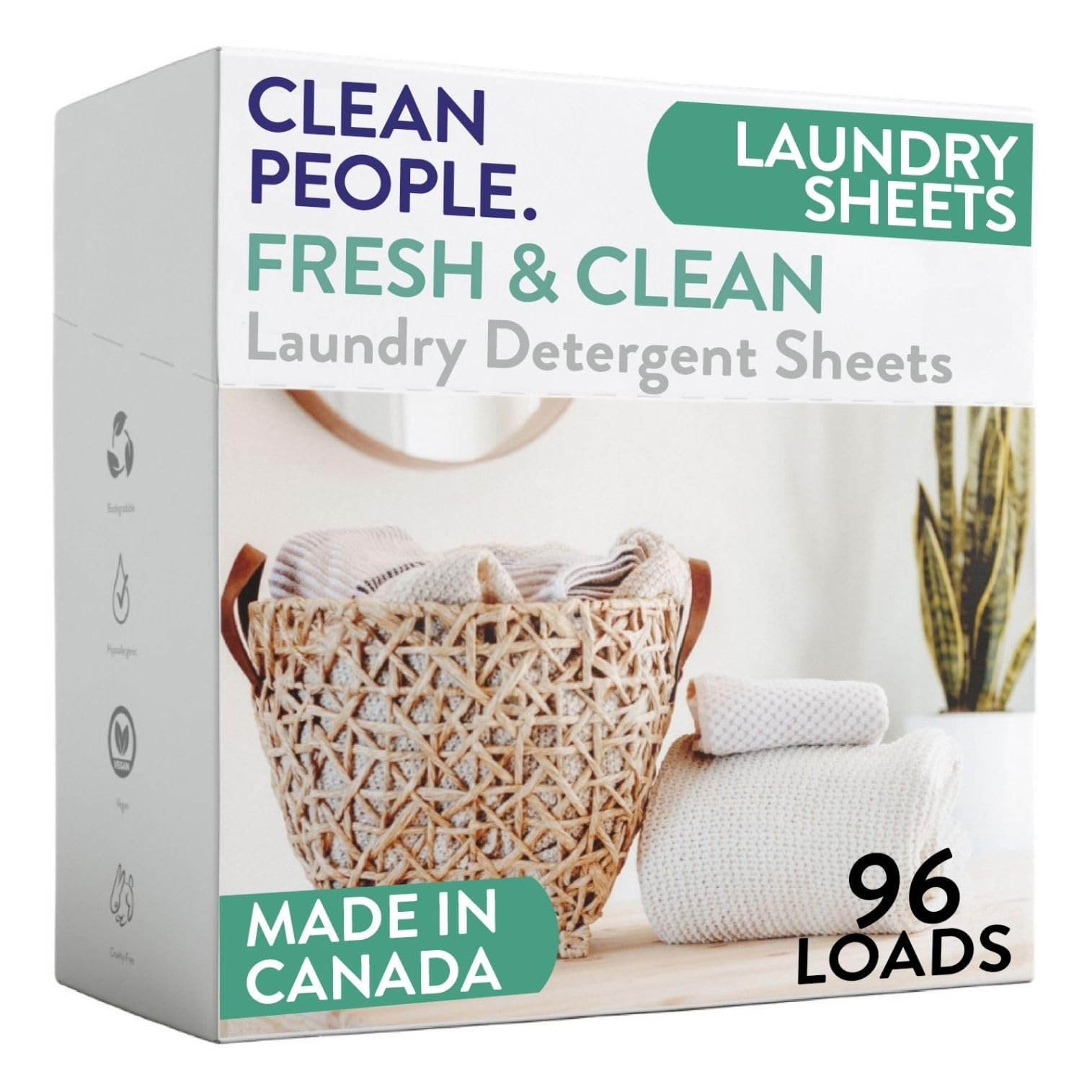 The Clean People Laundry Detergent Sheets - Laundry Soap - Ultra Concentrated, Recyclable Packagi... | Amazon (US)