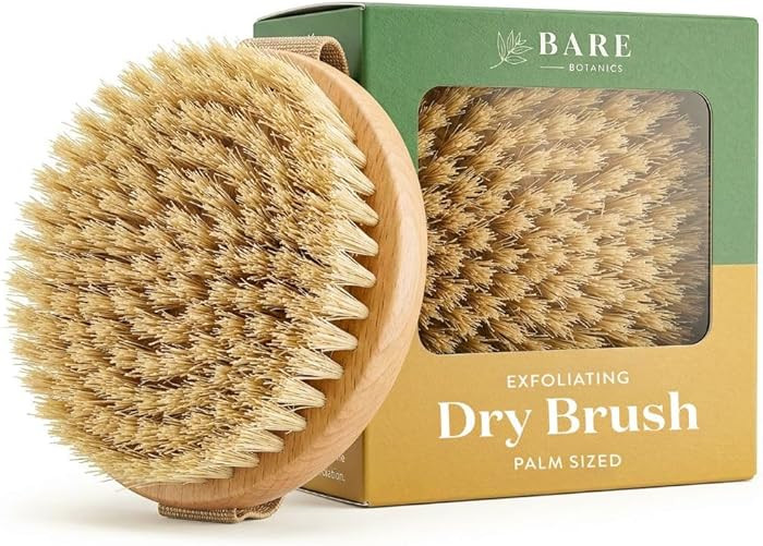 Bare Botanics Dry Body Brush for Lymphatic Drainage - Improve Circulation w/Gentle Exfoliation fo... | Amazon (US)