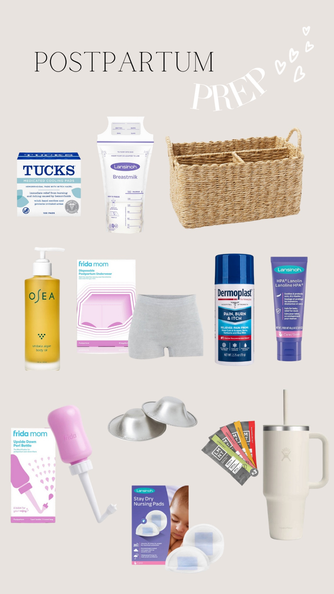 I used the “diaper caddy” for my postpartum essentials because it made it easier to carry around everywhere! Love the LMNT to stay hydrated. Frida mom disposable boxers + tucks + peri bottle + Frida mom ice pads was the perfect post partum recipe for me 🤍🧸

#LTKbaby #LTKbump #LTKfamily