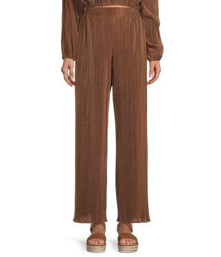 Joni Plisse Palazzo High Rise Pull-On Coordinating Pants | Dillard's