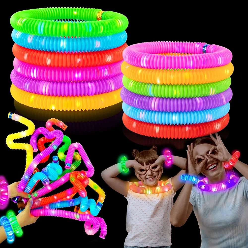 12 PCS Glow Sticks Party Packs- Glow in Dark Party Favor Supplies for Kids,Light up Glow Necklace... | Amazon (US)