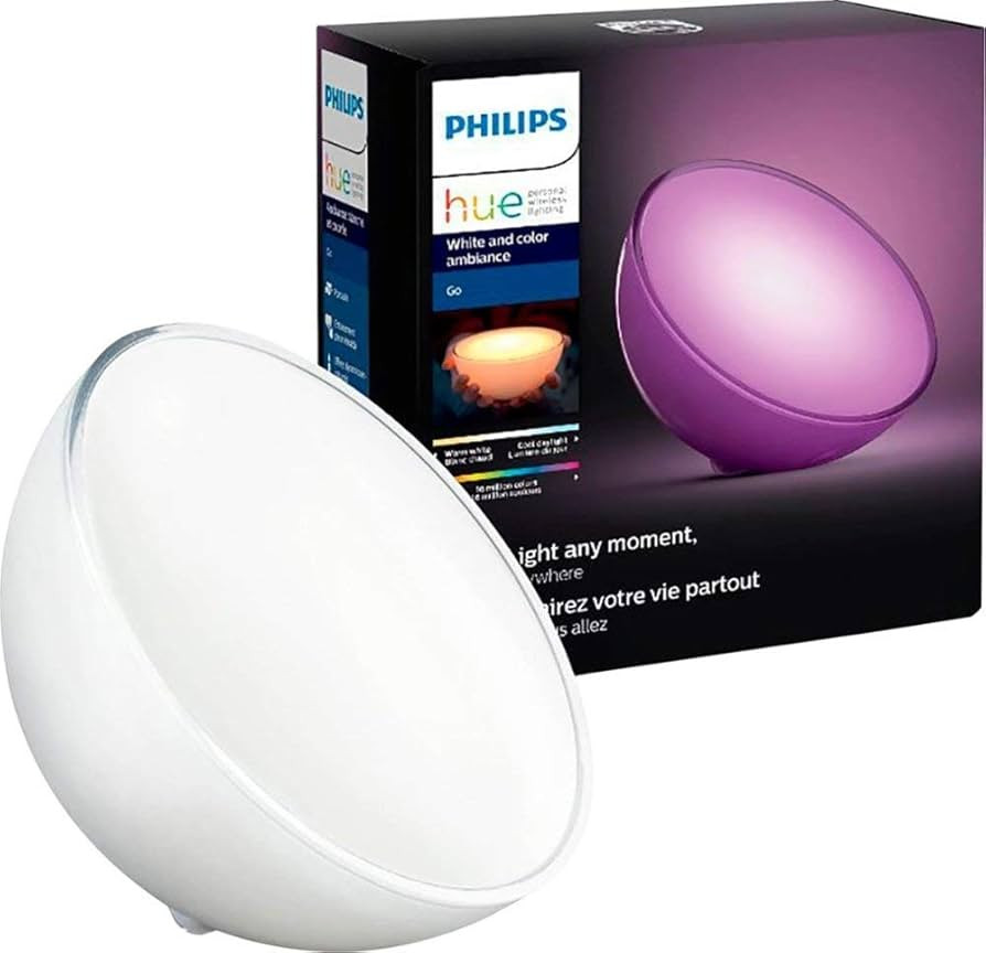 Philips Hue Go White and Color Portable Dimmable LED Smart Light Table Lamp (Requires Hue Hub, Wo... | Amazon (US)