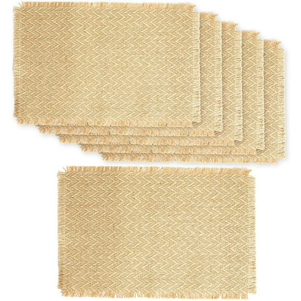 Natural Jute Table Placemats Set of 4 Dining Table Mat for Kitchen Party Decor (17.75 x 12 in) | Walmart (US)
