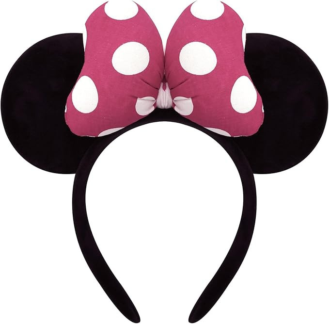 Handmade Mouse Ears Headband for Women and Ladies, Polka Dot Bow Minnie Ears Costume Accessories | Amazon (US)
