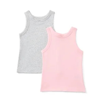 Wonder Nation Toddler Girls Ribbed Tank Top, Sizes 18M-5T | Walmart (US)