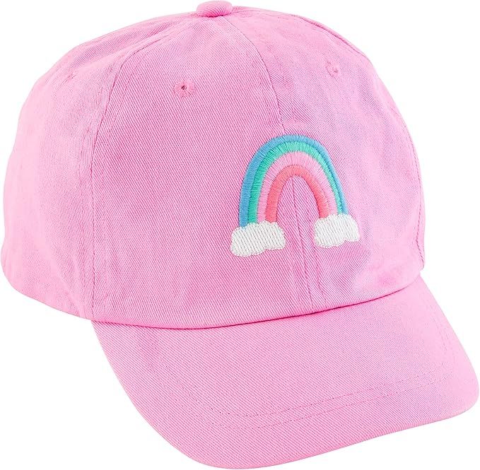 Mud Pie Toddler Girl Embroidered Hat, Rainbow | Amazon (US)