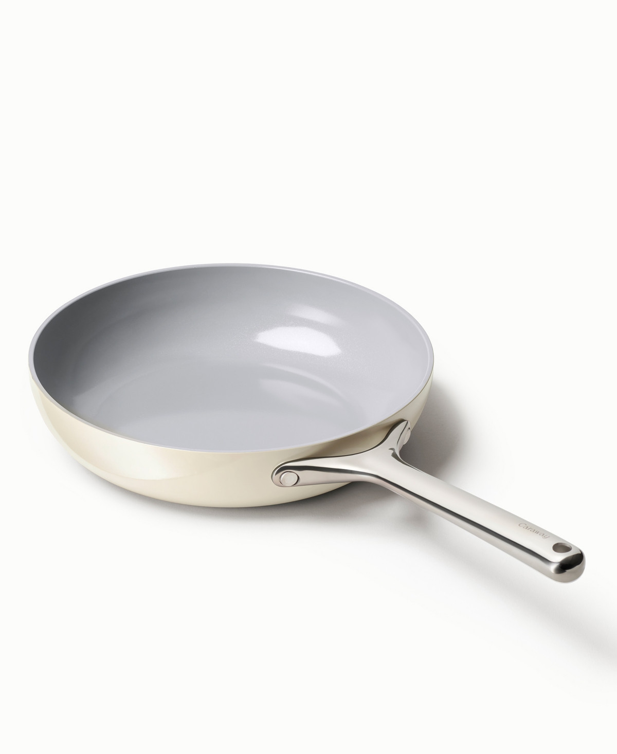 Caraway Non-Stick Ceramic 10.5" Fry Pan - Cream | Macy's