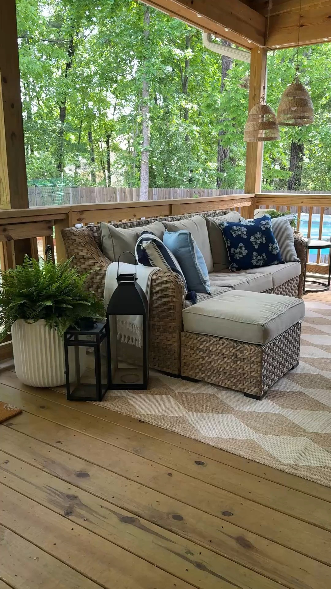 Outdoor entertaining views from my back deck 


Deck views, patio views, outdoor furniture, outdoor pillows, ferns, outdoor living space, Walmart home, Amazon home , entertaining spaces , #ltkfamily

#LTKHome #LTKSeasonal #LTKSaleAlert