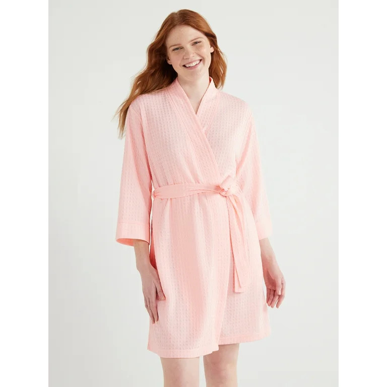Joyspun Women’s Waffle Kimono Robe, Sizes S to 3X - Walmart.com | Walmart (US)