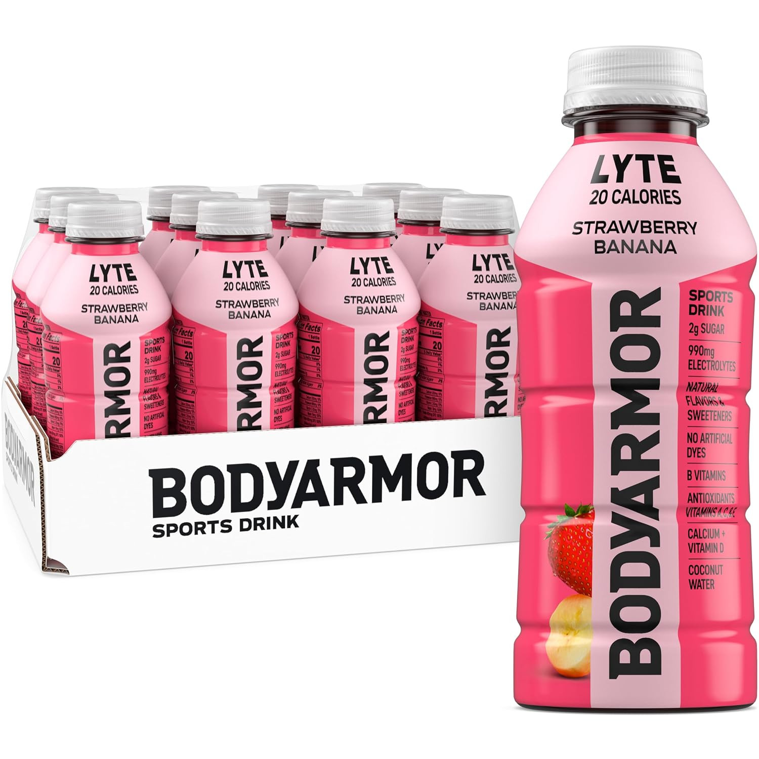 BODYARMOR LYTE Sports Drink, Strawberry Banana, 16 Oz (12 Pk) | Amazon (US)